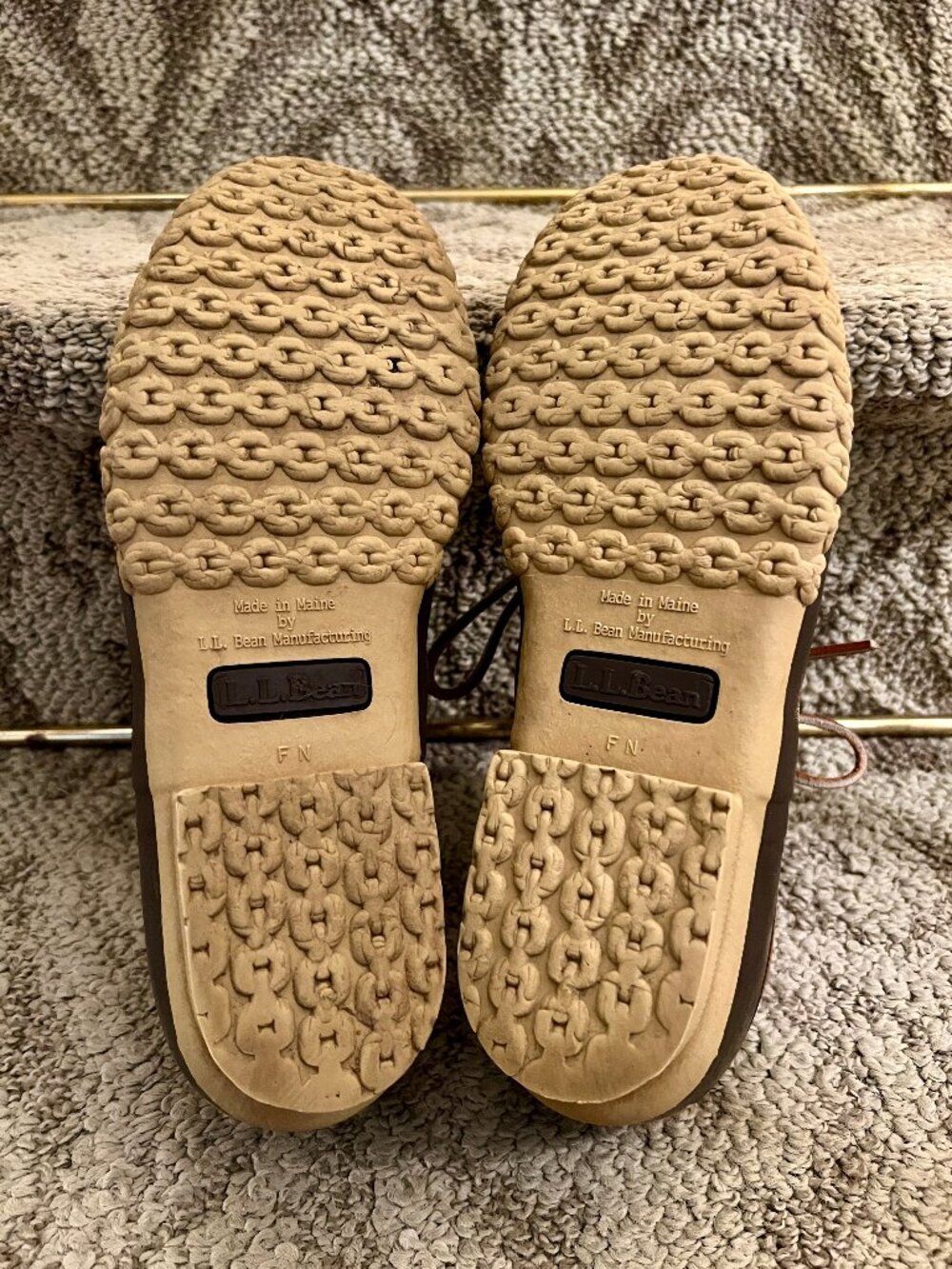 Womens L.L. Bean Brown Tan Rubber Moc Low Top Boot Shoes Size 10 N Narrow - Picture 7 of 8